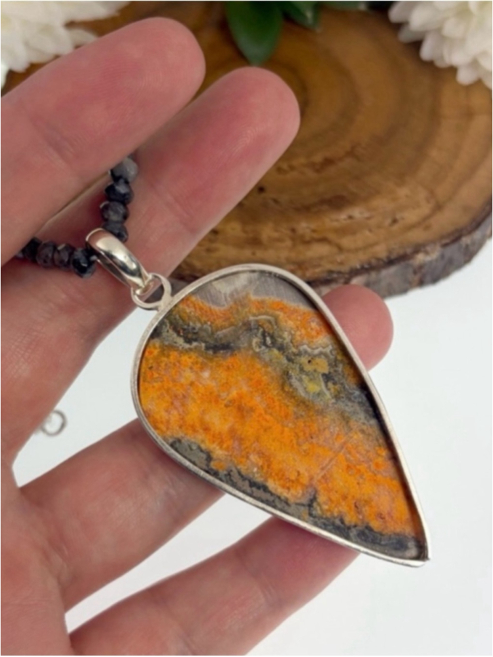 Sterling Silver 925 XL Bumble Bee Jasper Pendant Southwest Style Jewelry Set Lot - Picture 5 of 13